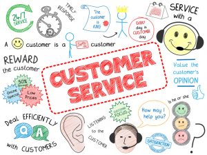 "CUSTOMER SERVICE" Sketch Notes (quality satisfaction business)